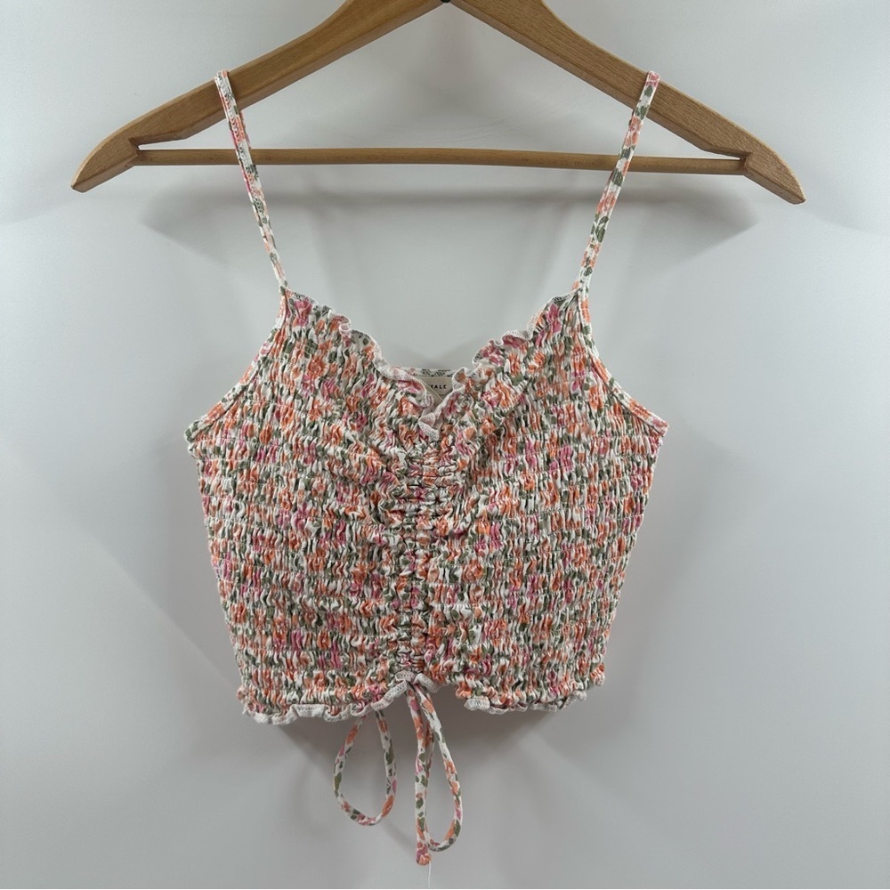 Aeropostale Smocked Cropped Tank Top 3-Pack – Adjustable Front Tie - Picture 2 of 12